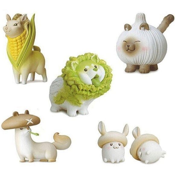 Statso Vegetable Fairy Gachapon Lettuce Dog Mini Figurine - Picture 6 of 6
